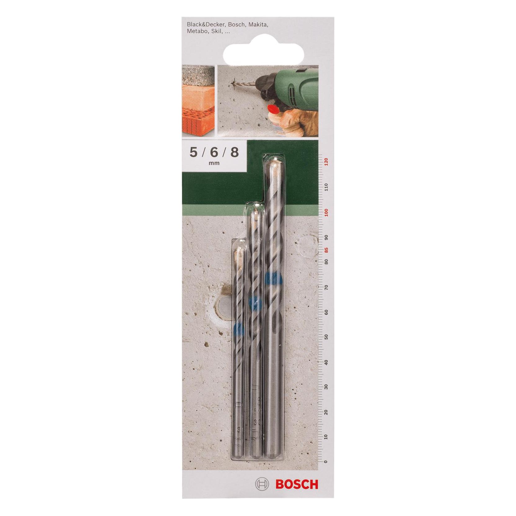 Bosch Professional Zubehör 3tlg. Betonbohrer-Set 5,0 x 85 6,0 x 100 8,0 x 120 (2609255416)