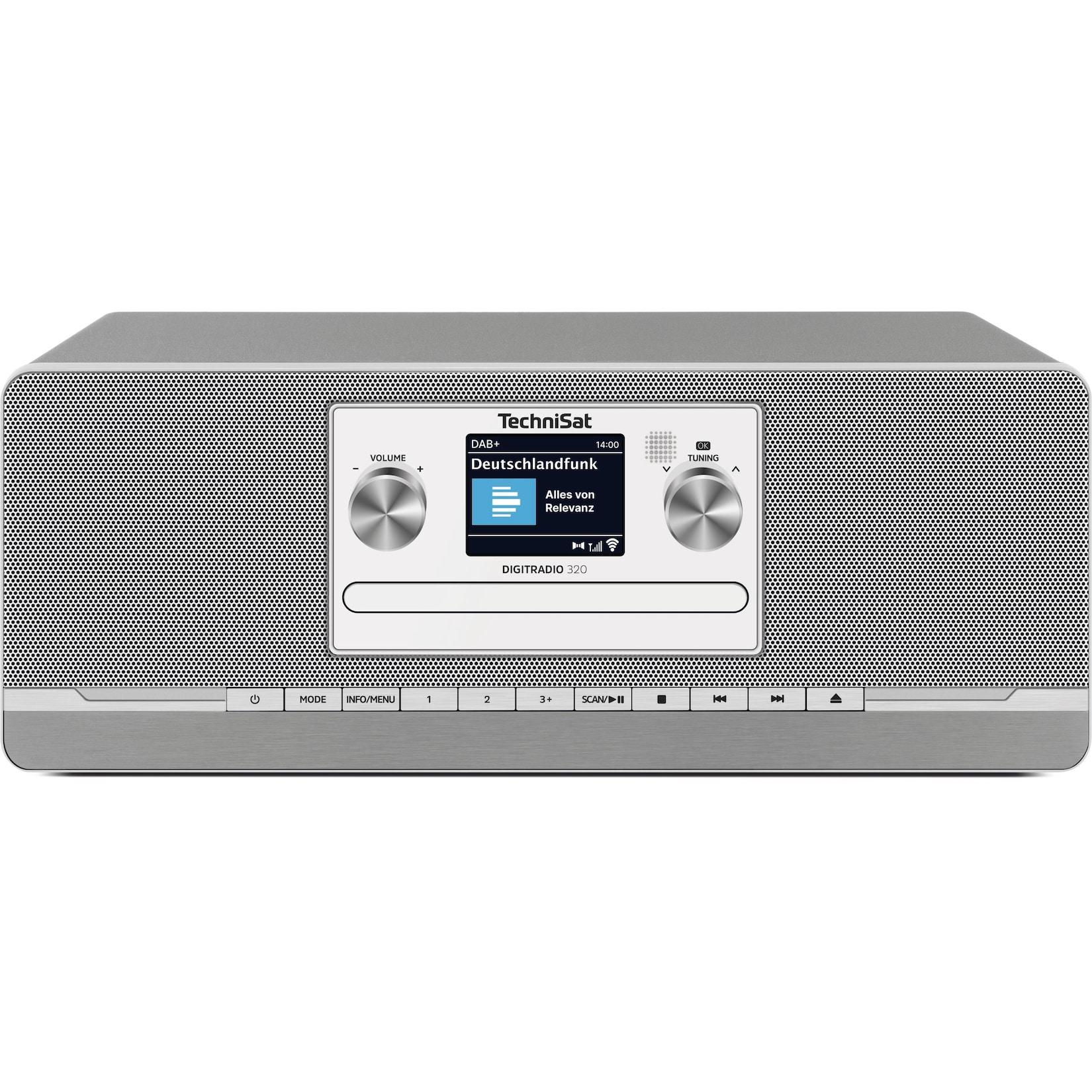 TechniSat DIGITRADIO 320 - 10W DAB+/UKW Radio mit CD, Bluetooth, Fernbedienung silber