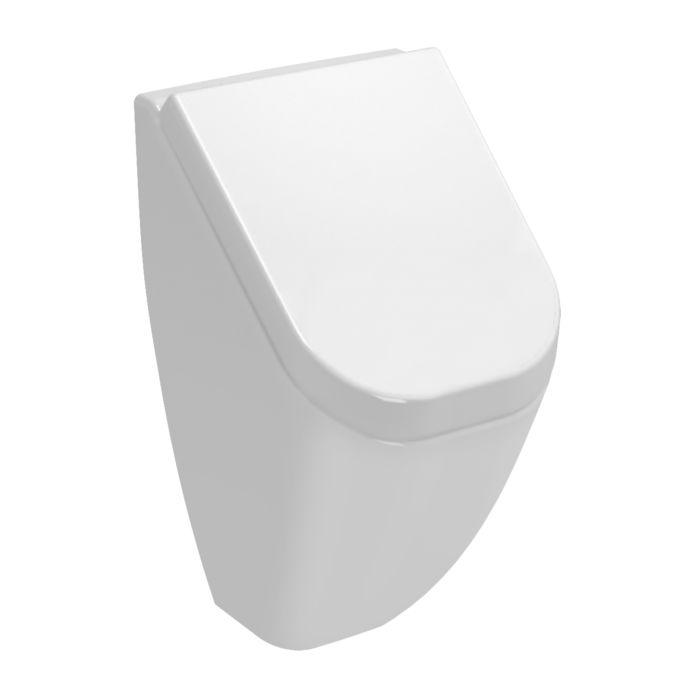 Vitra Options Urinal 5218B003D6030 30x31,5x55cm, Zulauf von hinten, mit Deckel, weiß