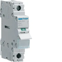 Hager SBN163 Ausschalter 63A 1 Schließer 230V AC 1PLE