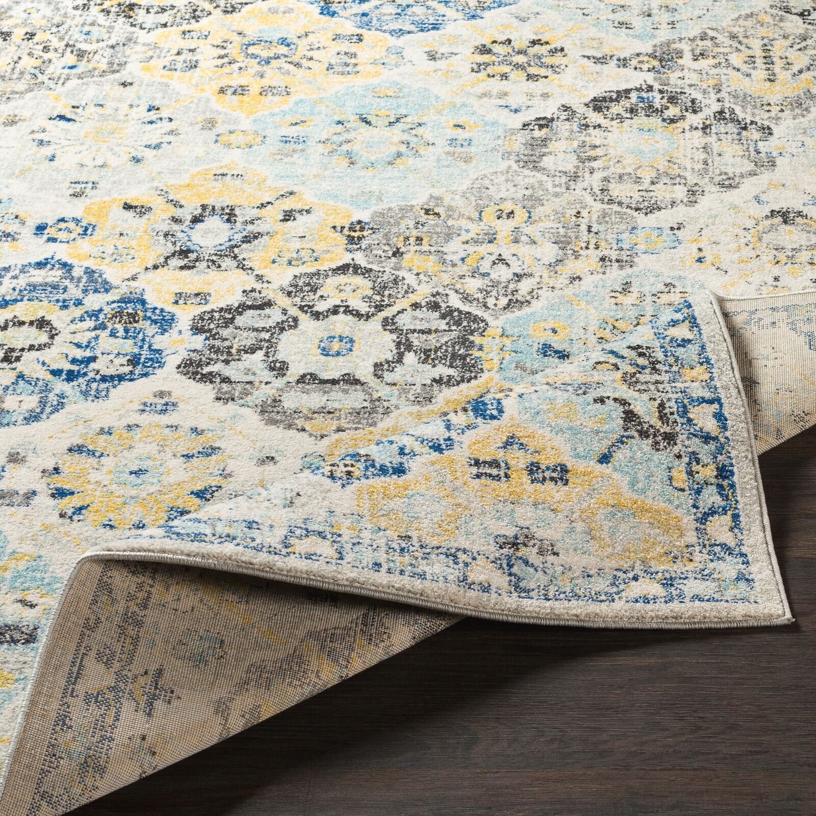 Teppich LIVABLISS "CUZCO", blau, B:120cm H:11,4mm L:170cm, Polyester, Polypropylen (PP), Teppiche, Teppich blau B : 120cm 1 Stk., 11,4mm, L: 170cm