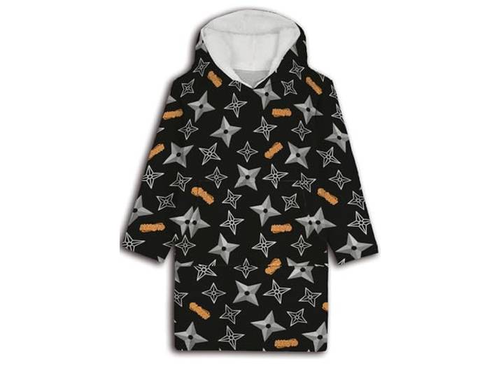 Aymax Naruto Poncho/geruite trui voor kinderen, Zwart, Eén maat