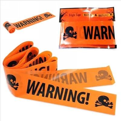 Uplift Essentials Halloween Caution Tape & Window Prop Set red