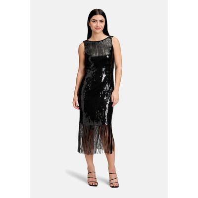 Abendkleid VERA MONT "Damen mit U-Boot-Ausschnitt", Damen, Gr. 36, Normalgrößen, schwarz, Mesh, Obermaterial: 95% Polyester, 5% Elasthan. Futter: 100% Polyester, eng lang, U-Boot-Ausschnitt, Kleider Abendkleid