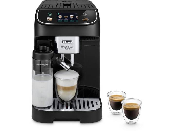 De'Longhi Kaffeevollautomat Magnifica Plus ECAM320.60.B - 15 Rezepte, LatteCrema Milchsystem, 3,5 Touch-Farbdisplay, Extra Shot Funktion, automatische Reinigung