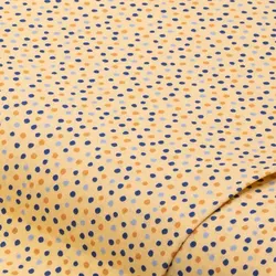 Baumwollstoff Pünktchen "Mona", gelb/blau/orange