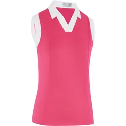 Callaway Polo Colorblock, ärmellos, pink/weiss
