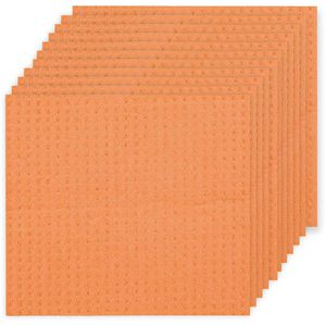 Franz-Mensch Spültuch Hygoclean Schwammtücher, 18 x 20 cm, aus Zellulose & Baumwolle, orange, waschbar, 10 Stück