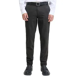 Jack & Jones Herren Chino Hose JPSTMARCO BOWIE WINTER CHINO - Slim Fit - 12279659 Dark Grey HERRINGBONE - 29W / 32L