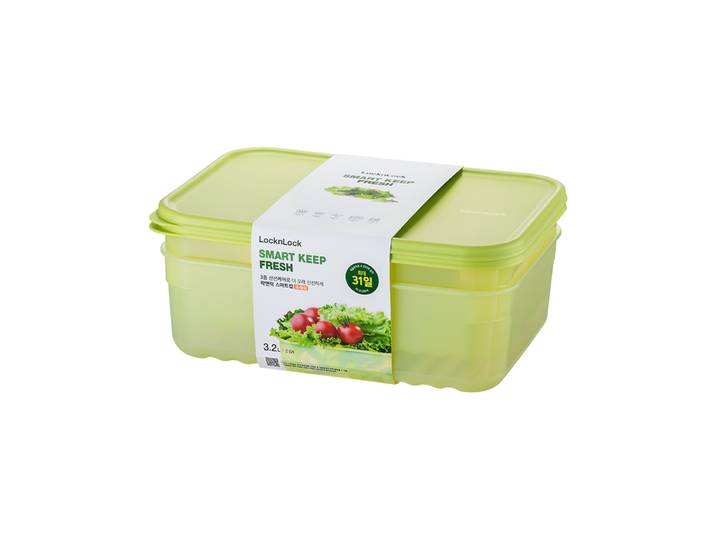 LocknLock Fresh Block Rectangulaire 3,2 L 2 pièces