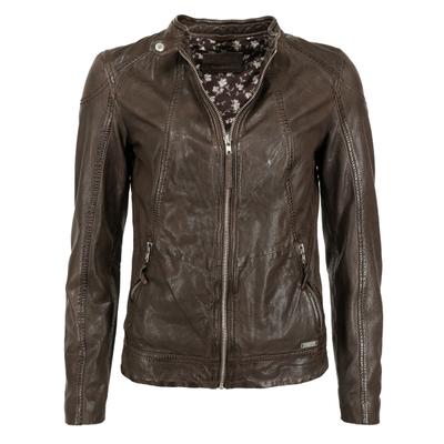 Lederjacke MUSTANG "31020258", Damen, Gr. S, braun (chocolate), Obermaterial: 100% Schafsleder, Jacken