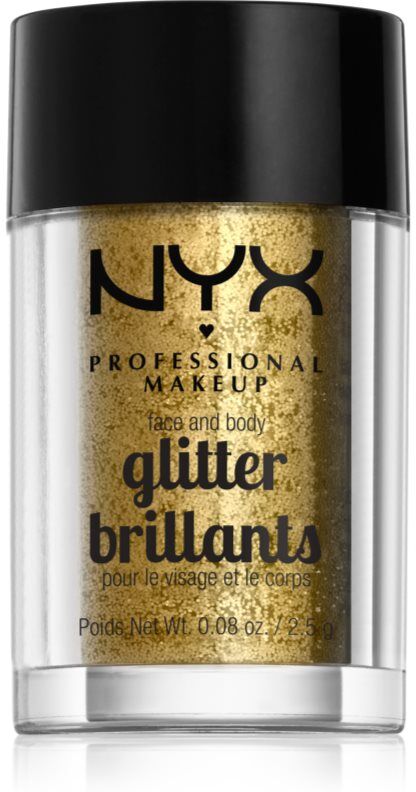 NYX Professional Makeup Face & Body Glitter Brillants face and body glitter shade 05 Gold 2.5 g