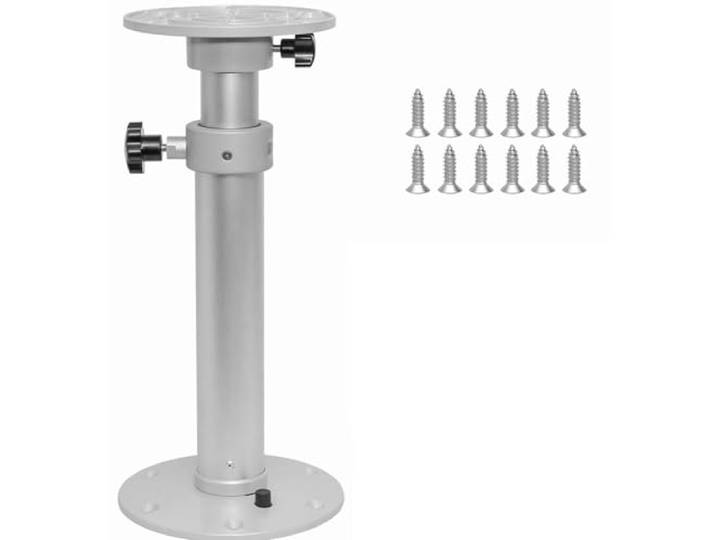 WJIAYAO klappbare haarnadel tischbeine Abnehmbares, verstellbares RV-Bein Höhe: 45–27 cm. Verstärkte Struktur for den Einsatz in Wohnmobilen und Booten(Silver)