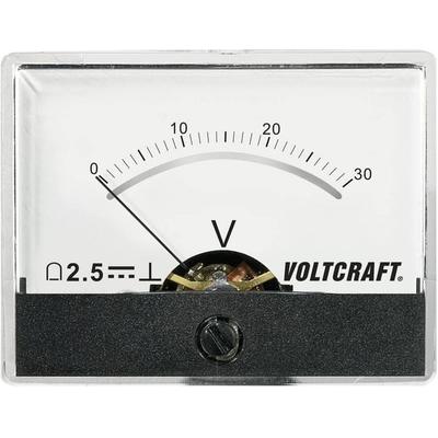 VOLTCRAFT AM-60X46/30V/DC AM-60X46/30V/DC Einbau-Messgerät AM-60X46/60V/DC 30V Drehspule