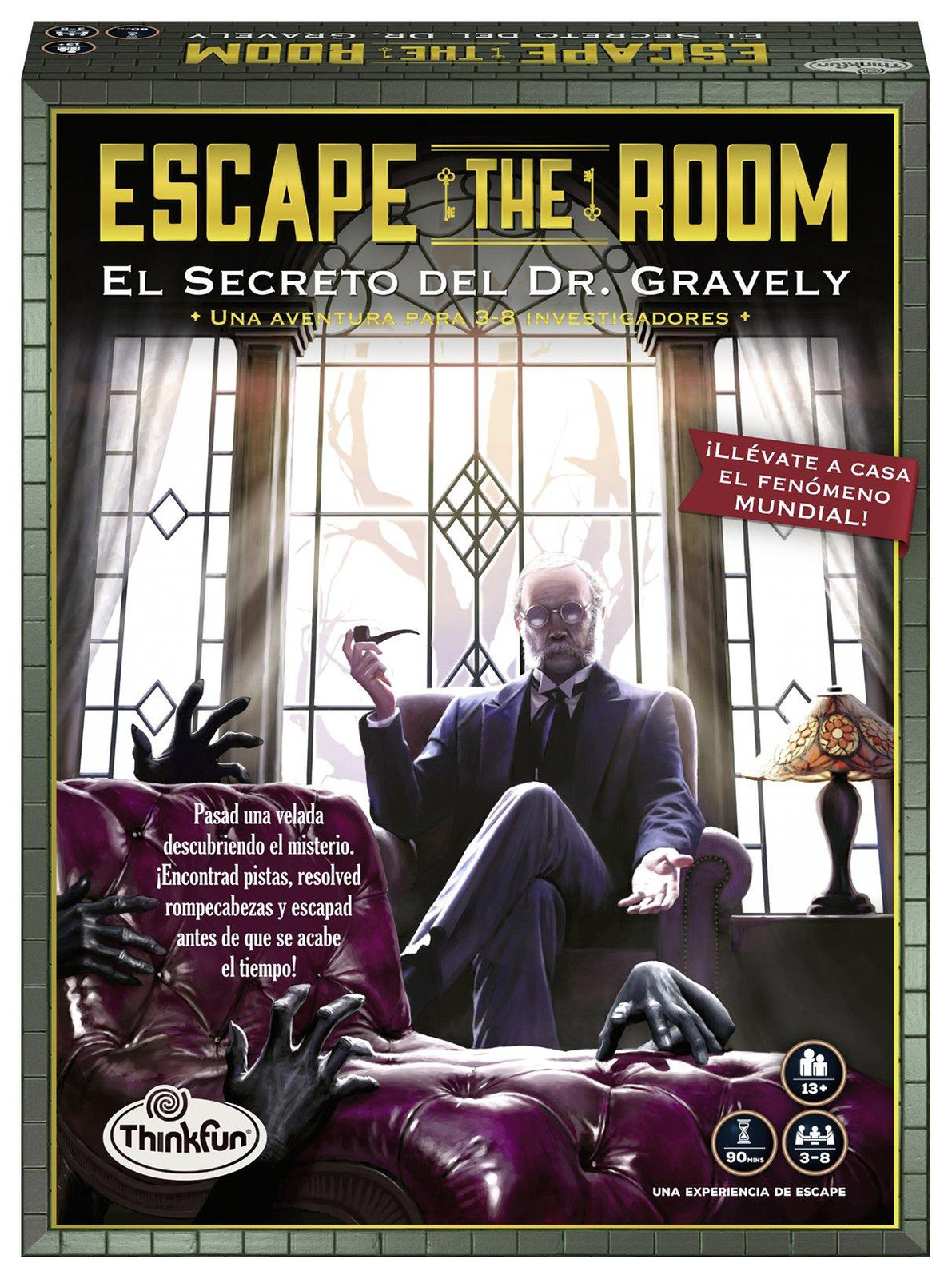 ThinkFun 76311 Escape The Room: Dr. Gravely bordspel voor 3-8 spelers (Spaanse versie)