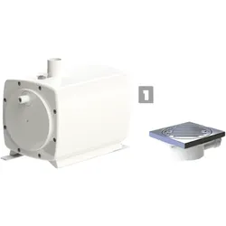 SFA SaniFloor Schmutzwasserhebeanlage 0050P für Fliesenboden, Gesamthöhe 68 mm, weiß