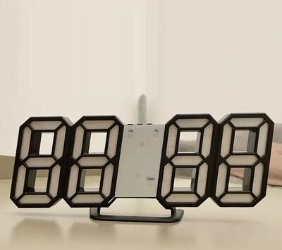 Uplift Treasures 3D LED Digital Wall Clock black
