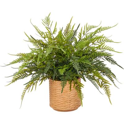 Kunstpflanze CREATIV GREEN "Farn Blechnum", grün, B:75cm H:60cm Ø:75cm, Obermaterial: 100% Kunststoff, Kunstpflanzen, Kunstpflanze, mit naturgetreuen Farnwedeln