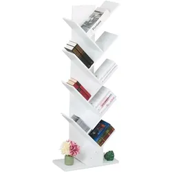 Relaxdays Bücherregal 9 Ebenen Weiß