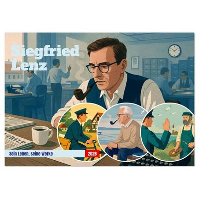 Siegfried Lenz (Tischkalender 2026 DIN A5 quer), CALVENDO Monatskalender