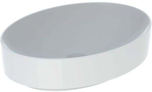 Geberit VariForm Aufsatzwaschtisch 500771002 55x40cm, ohne Hahnloch, Überlauf, oval, weiß KeraTect