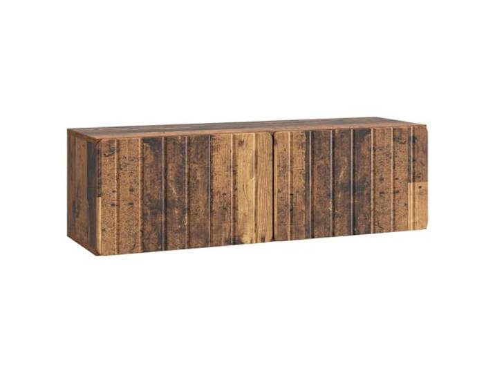 KGHERMDF Wandmontierter TV-Schrank 98 x 31 x 30 cm Altholz Holzwerkstoff, 90 Grad Schwenktueren, Platzsparend, Modernes Minimal Design