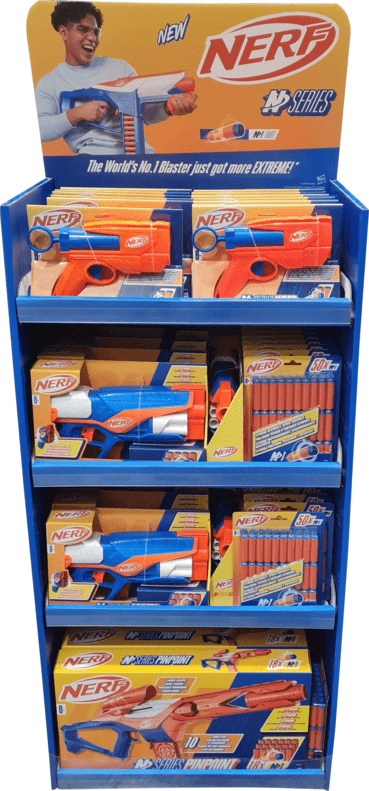 Hasbro Nerf Empty FSDU Floorstanding Display Unit for Toys and Games