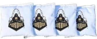 Skip's Garage Purdue Boilermakers White Cornhole Bags