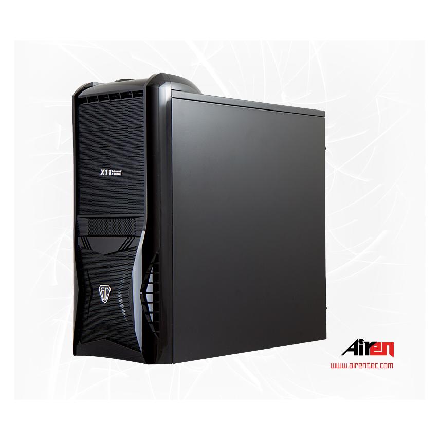 Airen GameComp 1 / Gehäuse / ohne Netzteil / ATX / USB 2.0 / HD Audio / Schwarz (ATX) (AIREN GameComp1)