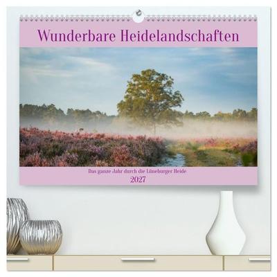 Wunderbare Heidelandschaften (hochwertiger Premium Wandkalender 2027 DIN A2 quer), Kunstdruck in Hochglanz