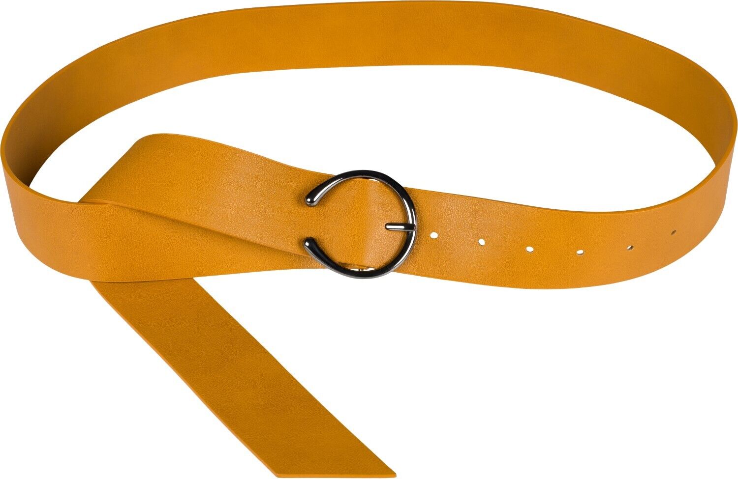 Taillengürtel STYLEBREAKER "Taillengürtel mit Hufeisen Schnalle", Damen, gelb (curry), Obermaterial: 100% Polyurethan PU., Modisch, Gürtel