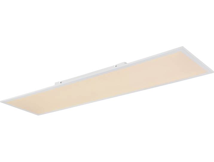 Globo Lighting Deckenleuchte Aluminium Druckguss weiß matt, Kunststoff opal, dimmbar, Farben fixierbar, RGB Farbwechsler, RGB Farben fixierbar, SmartLight, Memoryfunktion, Nachtlicht, Fernbedienung, weitere Funktionen: Memoryfunktion RGB nur über FB gegeben, Batterie inkludiert 2x AAA, LxBxH: 1200x300x75mm, inkl. LED 44W 230V, 380-3800lm Source, 240-2400lm Output, CCT 3000-6500K, inkl. RGB LED 8W 230V