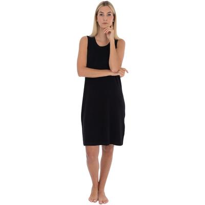 Damenbademantel WEWO FASHION "Damenbademantel 048" Gr. S, schwarz, L:95cm, Leichtfrottier, Hausmäntel, leichtes Strandkleid