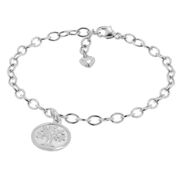 trendor 51175 Mädchen-Armband mit Lebensbaum 925 Sterlingsilber 18 cm