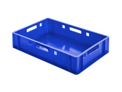 Euro Box Fleischkasten, lebensmittelecht, Inhalt 25,3 L, geschlossene Version, blau