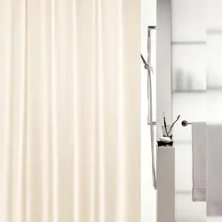 Spirella Anti-Schimmel Duschvorhang - Anti-Bakteriell, waschbar, wasserdicht, Polyester, „Altro“ 180x200cm Champagne Beige