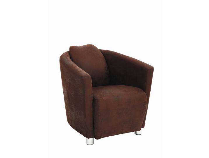 Cocktailsessel, Braun, Used look, 72x72x85 cm, Stoffauswahl, Wohnzimmer, Sessel, Cocktailsessel