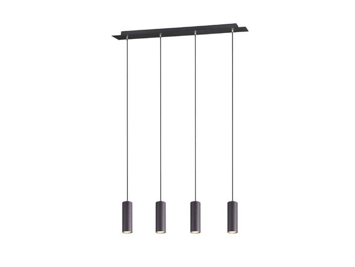 Suspension métal noir 4 lumières