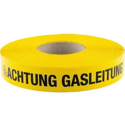 Ortungsband ''Achtung Gasleitung'' gelb, L=250m