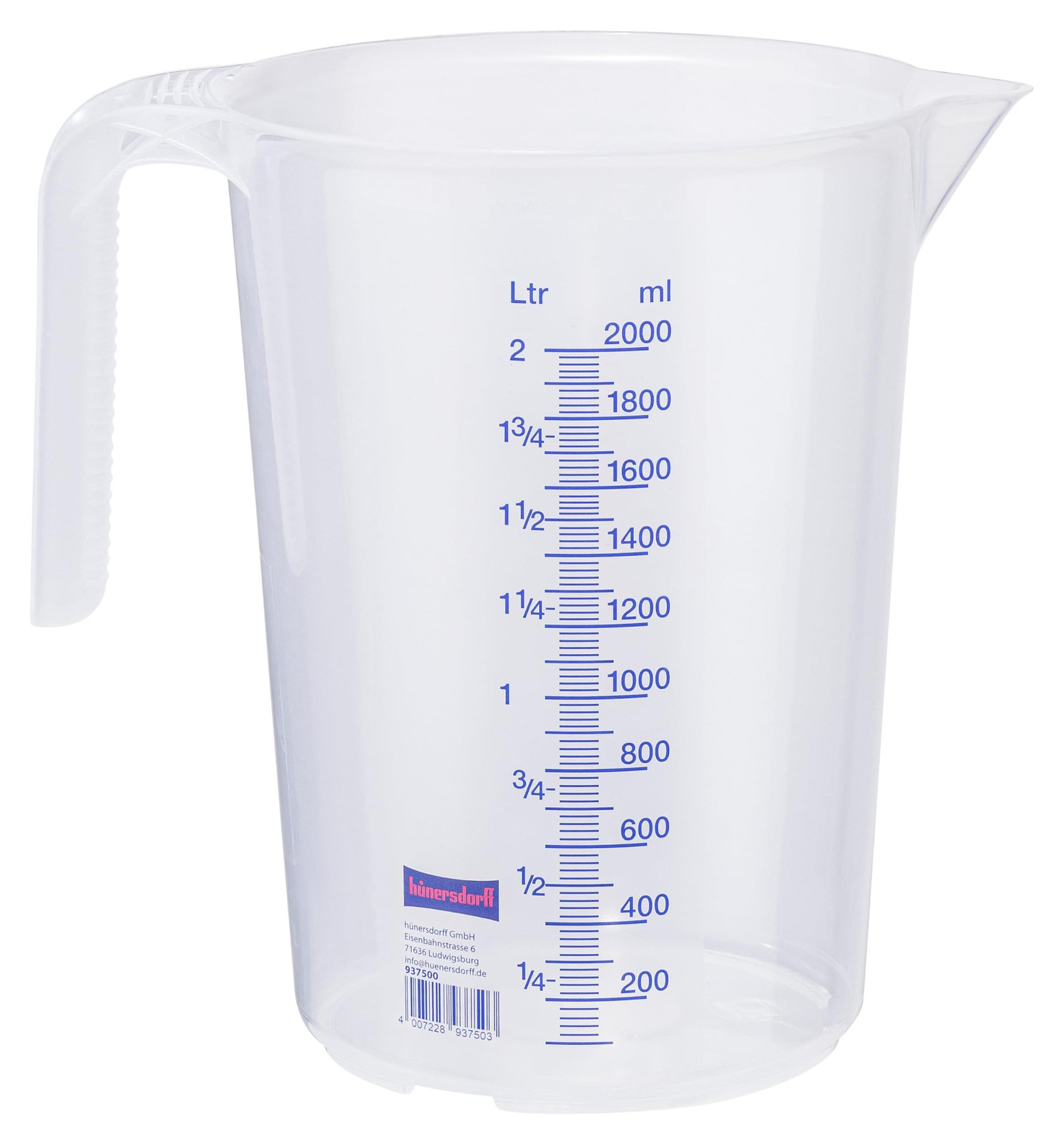 Hünersdorff Messbecher transparent