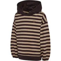 hummel hmlJR Conelly Boxy Contrast Hoodie Kinder 8070 - chocolate torte 134/140
