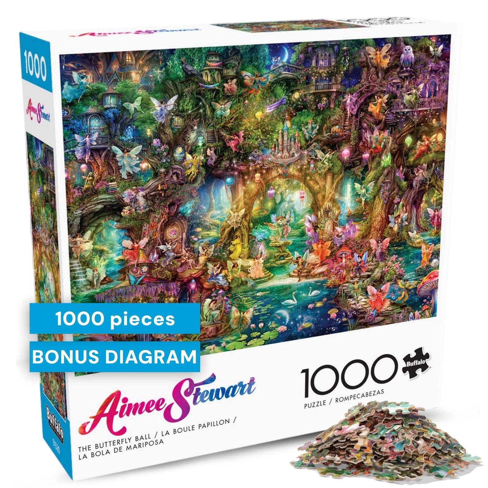 Buffalo Games De vlinderbal Puzzel van 1000 stukjes door Aimee Stewart