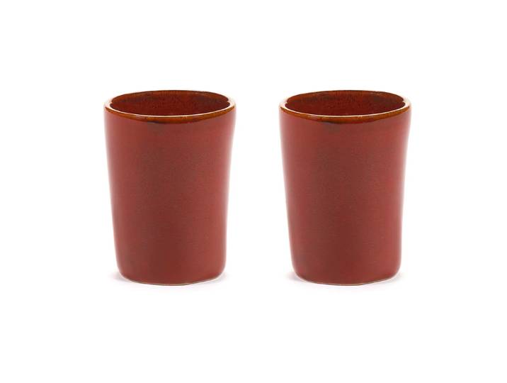 Serax Tasse à expresso La Mère 7 cl lot de 2 Venetian red