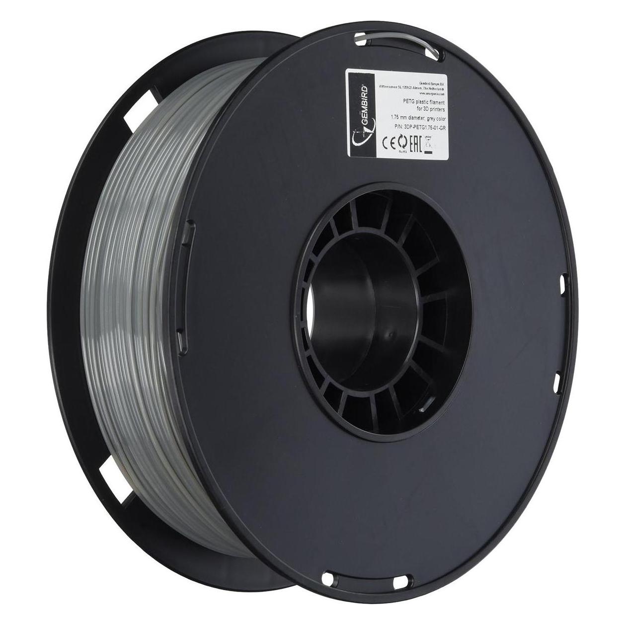 Gembird Filamentcassette PETG schmale Spule (PETG, 1000 g, 1.75 mm) (3DP-PETG1.75-01-GR)