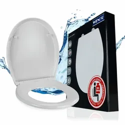 WENKO WC Sitz Mod. Gubbio Weiß, stabiler Toilettensitz mit Absenkautomatik