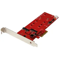 StarTech 2X M.2 SSD CONTROLLER - PCIE, Storage Controller