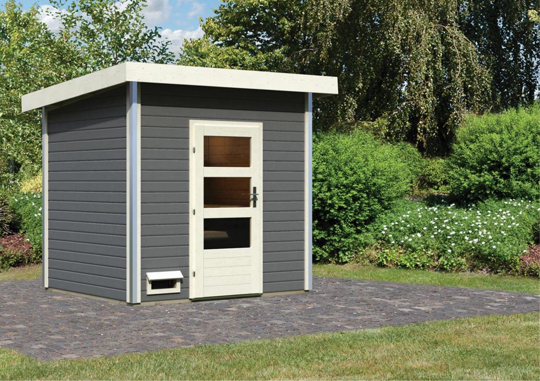 KARIBUHOLZT SH Norge, ohne Zubehör moderne Tür, terragrau 16913597