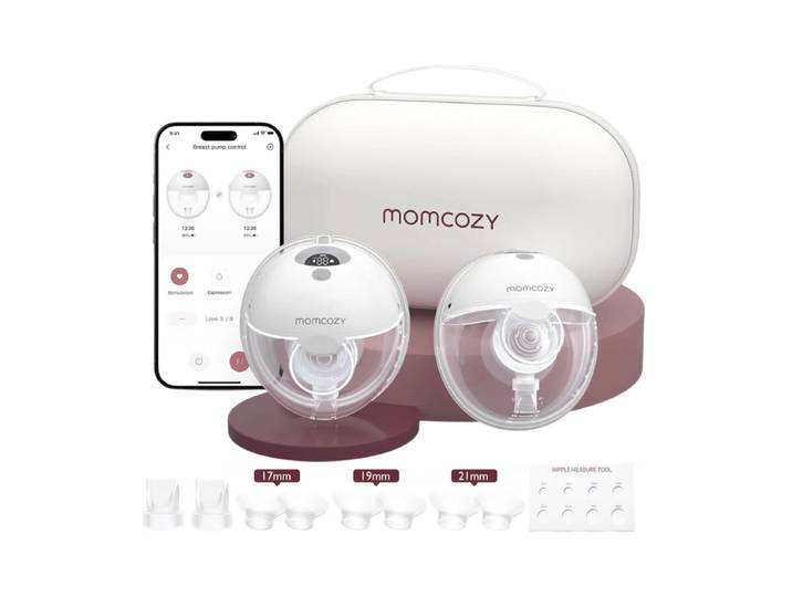 Momcozy M5 Slimme App-gestuurde Borstkolf - 2-Pack - Grijs