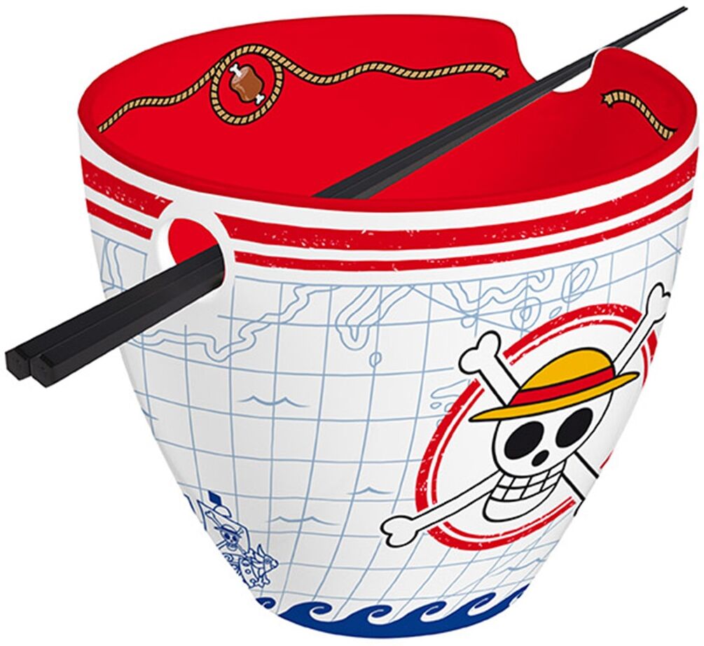 Abysse Corp Bol ramen palillos Luffy One Piece. Blanco