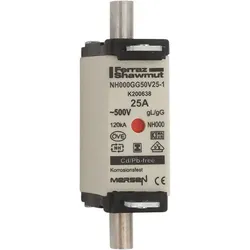 Mersen NH-Sicherungseinsatz SG Gr.000 gG 25A/500VKM NH000GG50V25-1
